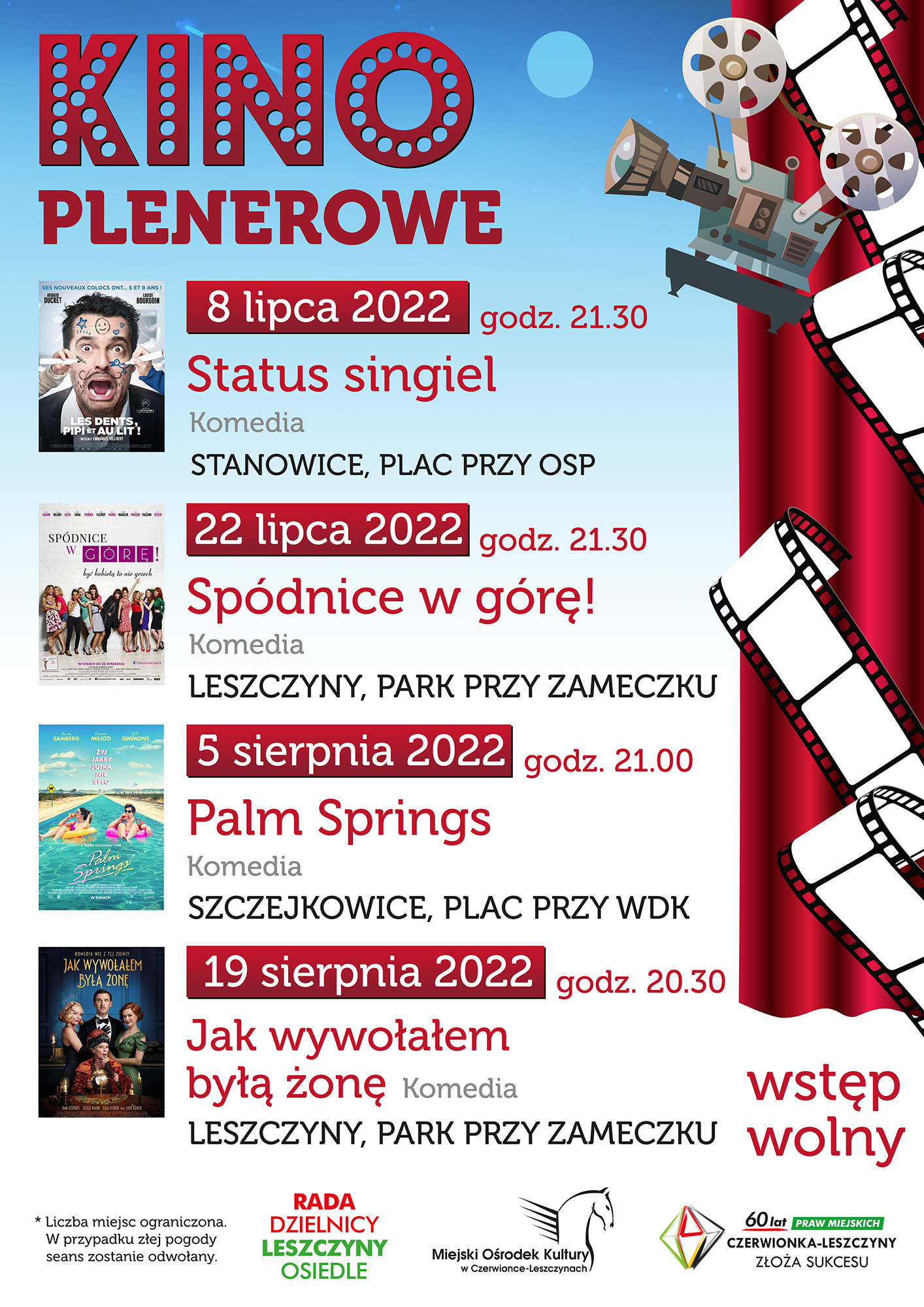 plakat MOk - kino plenerowe